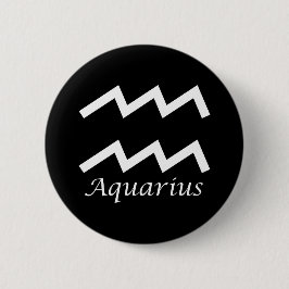 "Aquarius" Zodiac-Zeichen Button