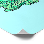 Aquarius Zodiac Zeichen, Frau mit fließendem Wasse Poster (Ecke)