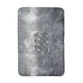 Aquarius Zodiac-Zeichen gestörter Silberstahl Badematte (Vorderseite Vertikal)