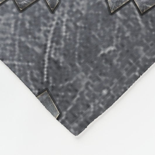 Aquarius Zodiac-Zeichen gestörter Silberstahl Fleecedecke (Ecke)