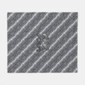 Aquarius Zodiac-Zeichen gestörter Silberstahl Fleecedecke (Vorderseite (Horizontal))