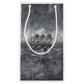 Aquarius Zodiac-Zeichen gestörter Silberstahl Kleine Geschenktüte (Vorderseite)