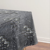 Aquarius Zodiac-Zeichen gestörter Silberstahl Tischdecke (Beispiel)