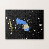 Aquarius Zodiac-Zeichen im Weltraum Puzzle (Horizontal)