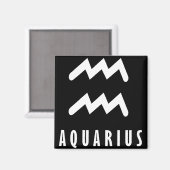 Aquarius zodiac-Zeichen Magnet (Vorderseite/Rückseite)