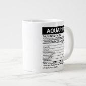 Aquarius Zodiac-Zeichen mit Nährstoffeinflüssen, Jumbo-Tasse (Vorderseite Rechts)