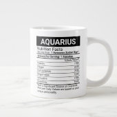 Aquarius Zodiac-Zeichen mit Nährstoffeinflüssen, Jumbo-Tasse (Rechts)