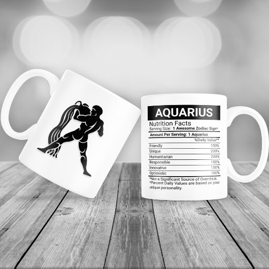 Aquarius Zodiac-Zeichen mit Nährstoffeinflüssen, Jumbo-Tasse