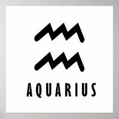 Aquarius zodiac-Zeichen Poster (Vorne)