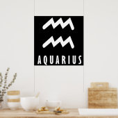 Aquarius zodiac-Zeichen Poster (Küche)