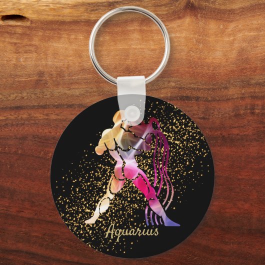 Aquarius - Zodiac-Zeichen Schlüsselanhänger (Vorderseite)