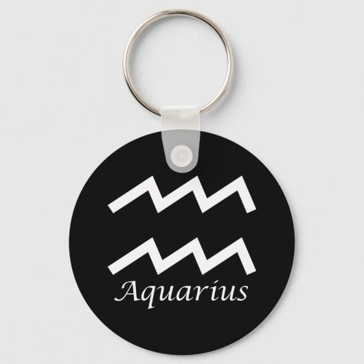 "Aquarius" Zodiac-Zeichen Schlüsselanhänger (Vorderseite)
