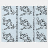 Aquarius Zodiac-Zeichen (transparent) Fleecedecke (Vorderseite (Horizontal))