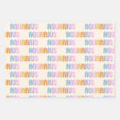 Aquarius zodiac Zeichen Umhüllungspapier Blatt Set (Vorderseite 3)