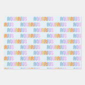 Aquarius zodiac Zeichen Umhüllungspapier Blatt Set (Vorderseite 2)