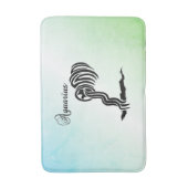 Aquarius Zodiac Zeichen und Symbol Blau Grün Badematte (Vorderseite Vertikal)