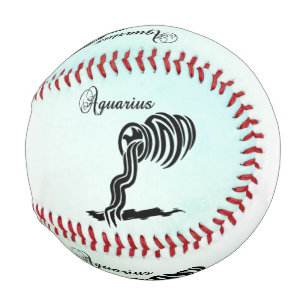 Aquarius Zodiac Zeichen und Symbol Blau grün Baseball