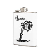 Aquarius Zodiac Zeichen und Symbol Flachmann (Links)