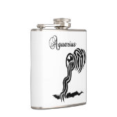 Aquarius Zodiac Zeichen und Symbol Flachmann (Rechts)