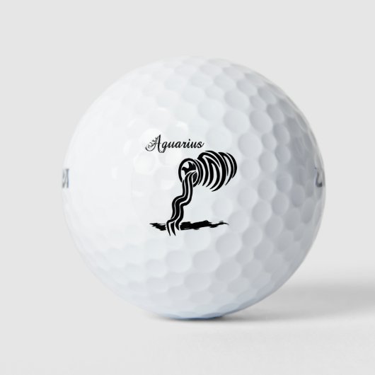 Aquarius Zodiac Zeichen und Symbol Golfball (Vorderseite)