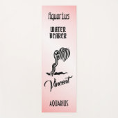 Aquarius Zodiac Zeichen und Symbol Rosa Yogamatte (Vorderseite)