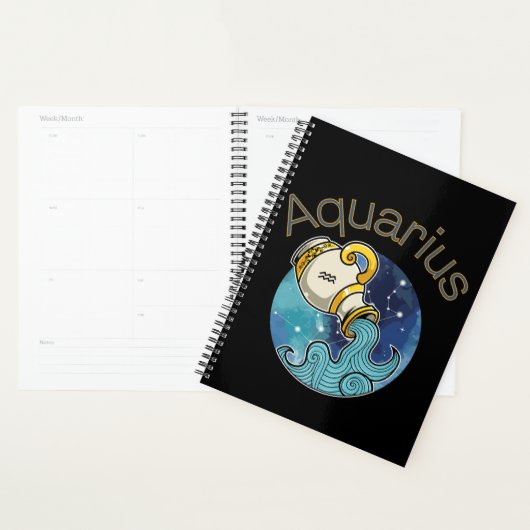 Aquarius Zodiac Zeichenkalender Planer (Anzeige)