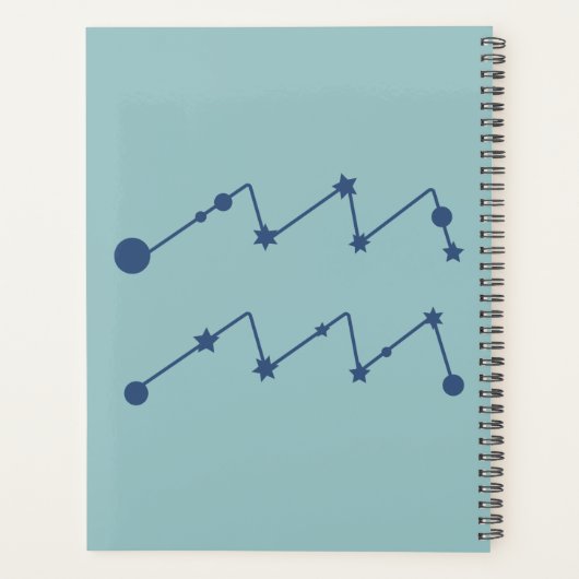 Aquarius Zodiac Zeichenkalender Planer (Rückseite)