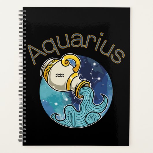 Aquarius Zodiac Zeichenkalender Planer (Vorderseite)