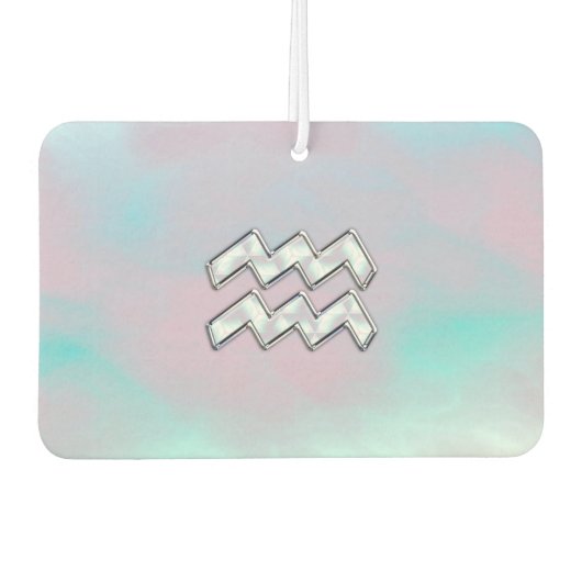 Aquarius Zodiac Zeichenpastells Mutter der Perlend Autolufterfrischer (Vorderseite)