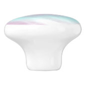 Aquarius Zodiac Zeichenpastells Mutter der Perlend Keramikknauf (Seitenansicht)