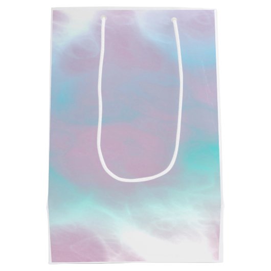 Aquarius Zodiac Zeichenpastells Mutter der Perlend Mittlere Geschenktüte (Rückseite)