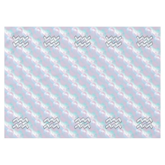 Aquarius Zodiac Zeichenpastells Mutter der Perlend Tischdecke (Vorderseite (Horizontal))