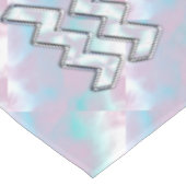 Aquarius Zodiac Zeichenpastells Mutter der Perlend Tischdecke (Schrägansicht)