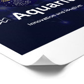 Aquarius Zodiac-Zeichensticker Poster (Ecke)