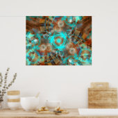 AquaRustia Abstrakt Poster (Küche)