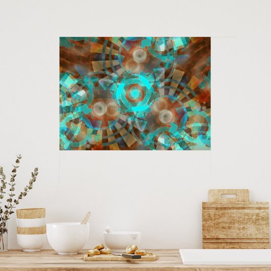 AquaRustia Abstrakt Poster (Küche)