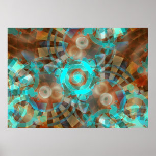AquaRustia Abstrakt Poster