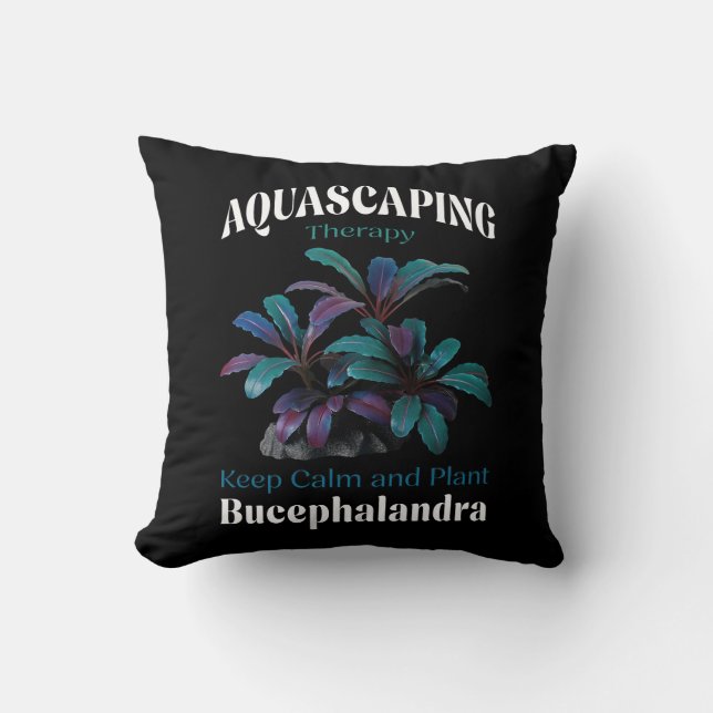 Aquascaping Therapy – Keep Calm and Plant Bucephal Kissen (Vorderseite)