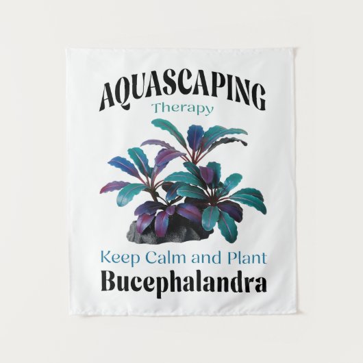 Aquascaping Therapy – Keep Calm and Plant Bucephal Wandteppich (Vorderseite)