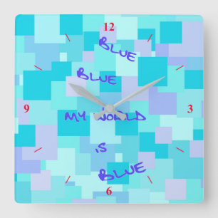 Aquasquare Cubed Quadratische Wanduhr