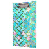 Aquastuft aquamarine blaue Watercolor-Meerjungfrau Klemmbrett (Links)