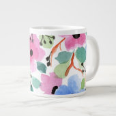 Aquatercolor Floral-1 Jumbo-Tasse (Vorderseite Rechts)
