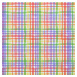 Aquatercolor Rainbow Kariert / Gingham Stoff