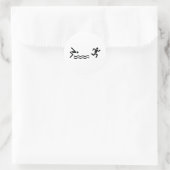 Aquathlon-Symbol Runder Aufkleber (Tasche)