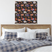 Aquatic animals pattern | ocean underwater life 11 leinwanddruck (Insitu (Schlafzimmer))