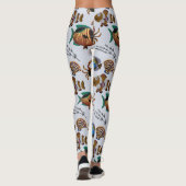 Aquatic animals pattern | ocean underwater life 14 leggings (Rückseite)