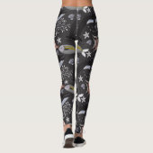 Aquatic animals pattern | ocean underwater life 20 leggings (Rückseite)