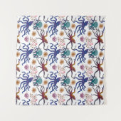 Aquatic animals pattern | ocean underwater life 27 wandteppich (Vorderseite (Horizontal))