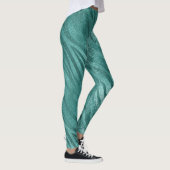 Aquatic Aquamarin Tropical Zebra Leggings (Rechts)