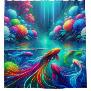 "Aquatic Ballet - Siamese Fighting Fish" Duschvorhang